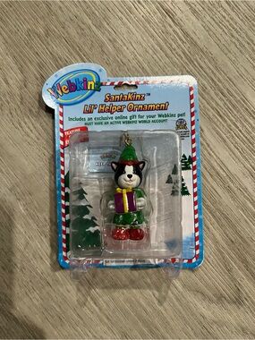 Ganz Webkinz SantaKinz Lil' Helper Christmas Ornament Cat 2008 online code